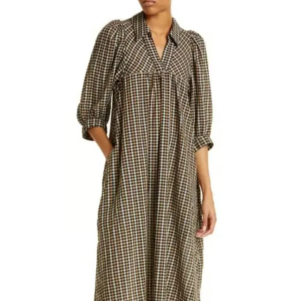 Samsoe & Samsoe Opal Dress Orchid Check, Size M. - Picture 3 of 10